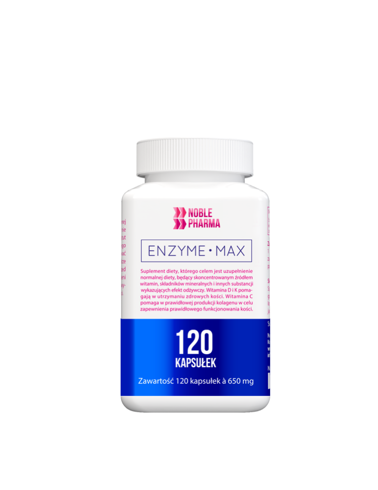Noblepharma - Enzyme max, 120 kapsułek