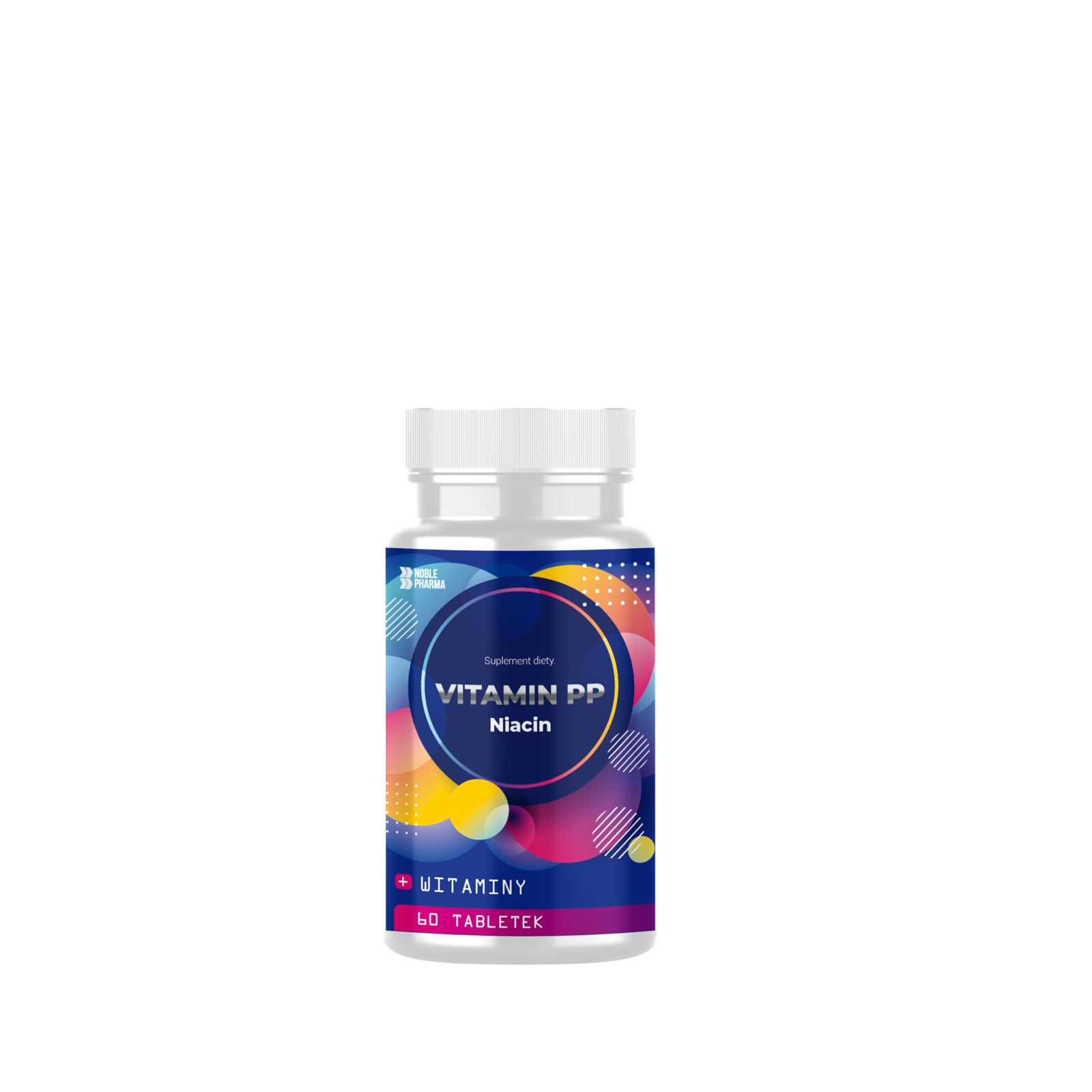 Noblepharma Witamina PP (Niacin) 200 mg – 60 tabletek